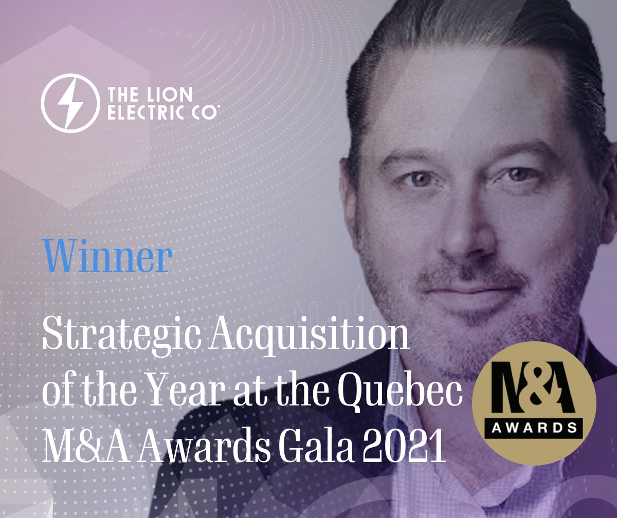 $Winner : Debt Financing Deal of the Year at the Quebec M&A Awards Gala 2021